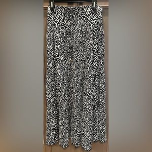 Style & Co. Medium Zebra Striped Tiered Maxi Skirt